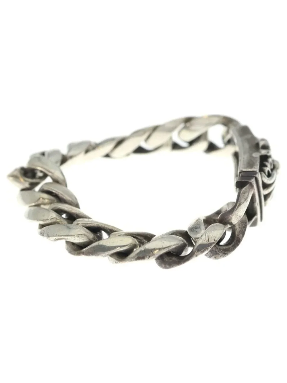 Chrome Hearts ID Box Keeper Classic Link Box ID Bracelet Silver